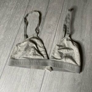 Calvin Klein bralette size SMALL  ladies. Silver grey